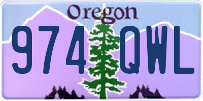 OR license plate 974QWL
