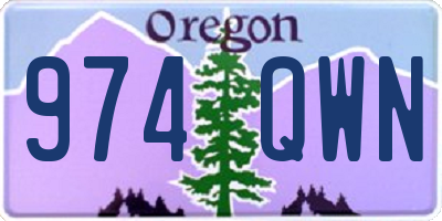 OR license plate 974QWN