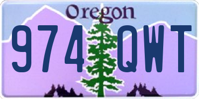 OR license plate 974QWT