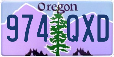 OR license plate 974QXD