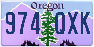 OR license plate 974QXK