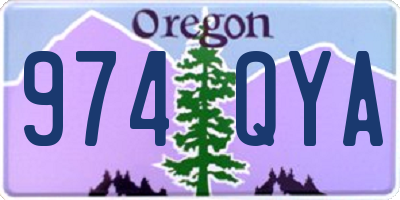 OR license plate 974QYA