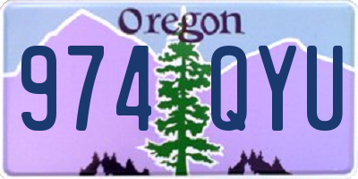 OR license plate 974QYU