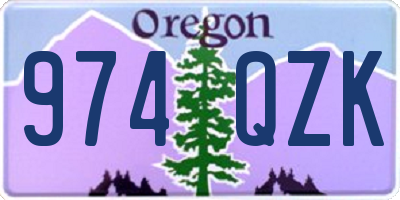 OR license plate 974QZK