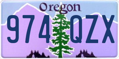 OR license plate 974QZX