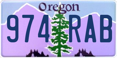 OR license plate 974RAB