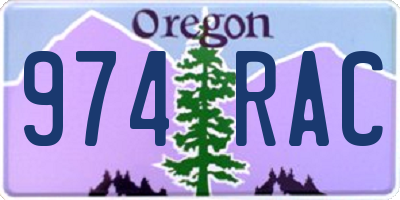 OR license plate 974RAC