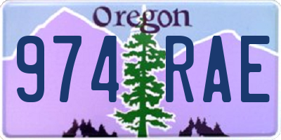 OR license plate 974RAE