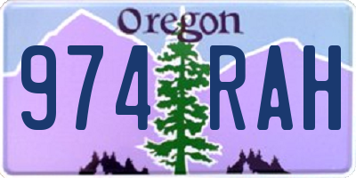 OR license plate 974RAH