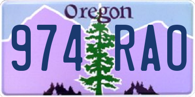 OR license plate 974RAO