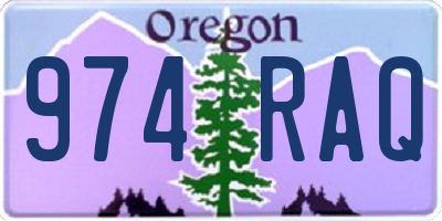 OR license plate 974RAQ