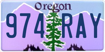 OR license plate 974RAY