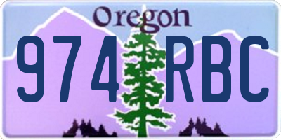 OR license plate 974RBC