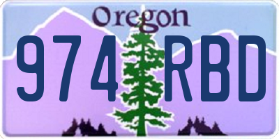 OR license plate 974RBD
