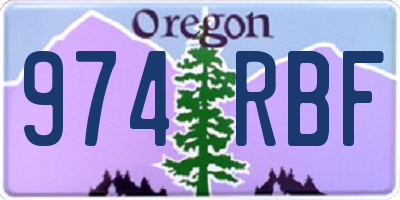 OR license plate 974RBF