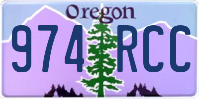 OR license plate 974RCC