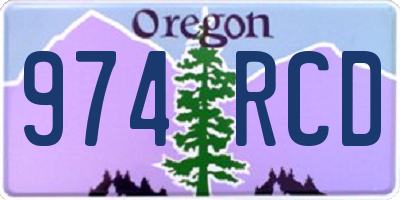 OR license plate 974RCD