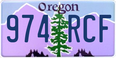 OR license plate 974RCF