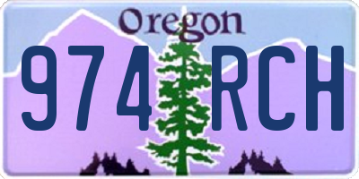 OR license plate 974RCH