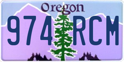 OR license plate 974RCM