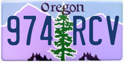 OR license plate 974RCV