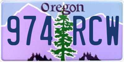 OR license plate 974RCW