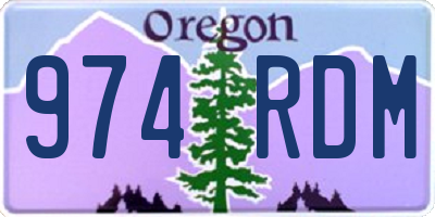 OR license plate 974RDM