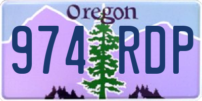 OR license plate 974RDP