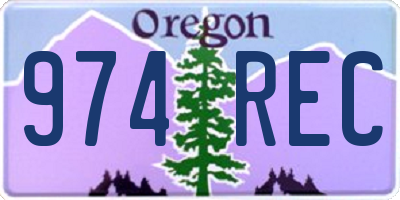 OR license plate 974REC
