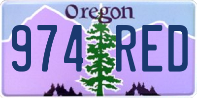 OR license plate 974RED