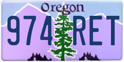OR license plate 974RET