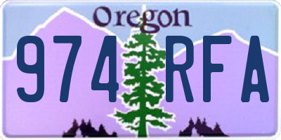 OR license plate 974RFA