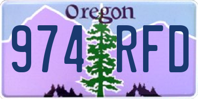 OR license plate 974RFD