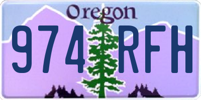 OR license plate 974RFH