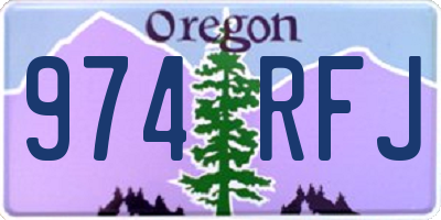 OR license plate 974RFJ
