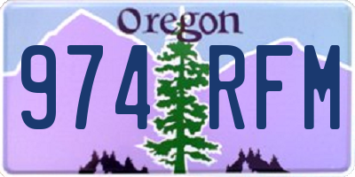 OR license plate 974RFM