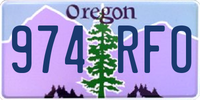 OR license plate 974RFO