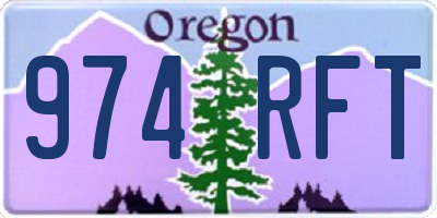 OR license plate 974RFT