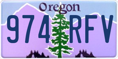 OR license plate 974RFV