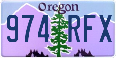 OR license plate 974RFX
