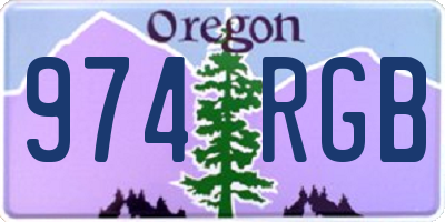 OR license plate 974RGB