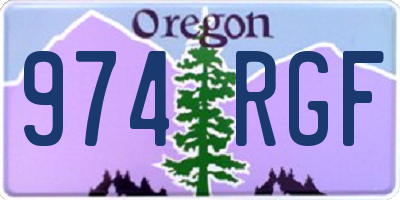 OR license plate 974RGF