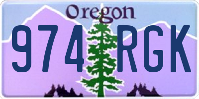 OR license plate 974RGK
