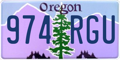 OR license plate 974RGU