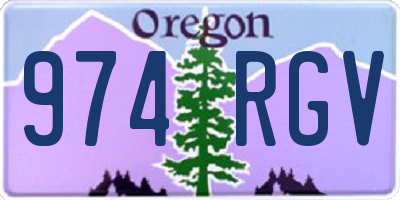 OR license plate 974RGV