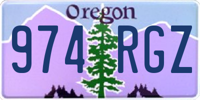 OR license plate 974RGZ