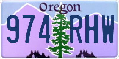OR license plate 974RHW