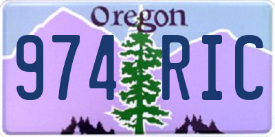 OR license plate 974RIC