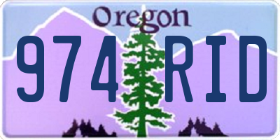 OR license plate 974RID