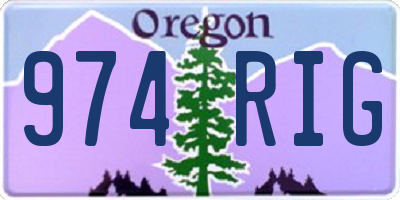 OR license plate 974RIG